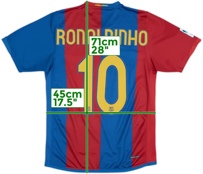 2006-07 Barcelona Home Shirt Ronaldinho #10 - 7/10 - (S)