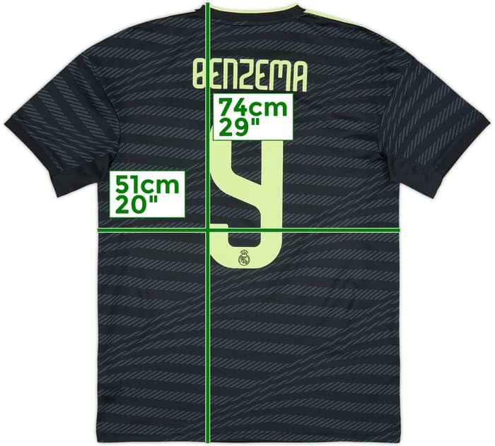 2022-23 Real Madrid Third Shirt Benzema #9 - 10/10 - (M)