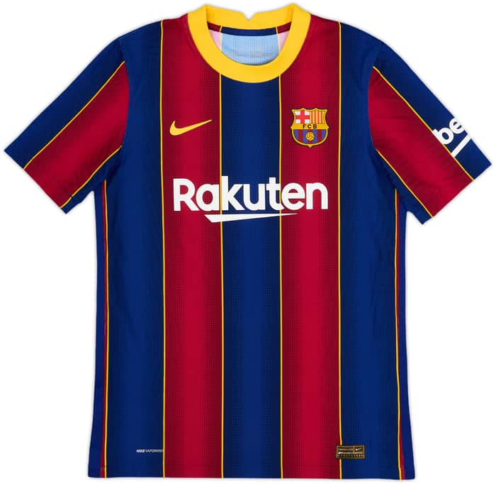 2020-21 Barcelona Authentic Home Shirt - 8/10 - (L.Boys)