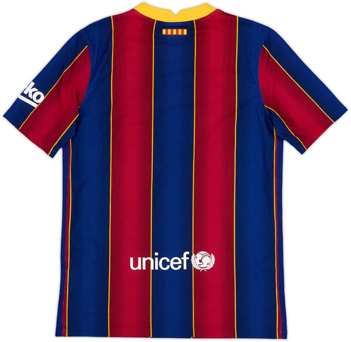 2020-21 Barcelona Authentic Home Shirt - 8/10 - (L.Boys)