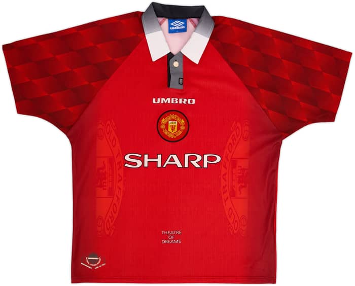 1996-98 Manchester United Home Shirt Beckham #10 - 8/10 - (L)