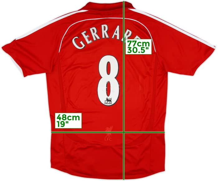 2006-08 Liverpool Home Shirt Gerrard #8 - 5/10 - (M)