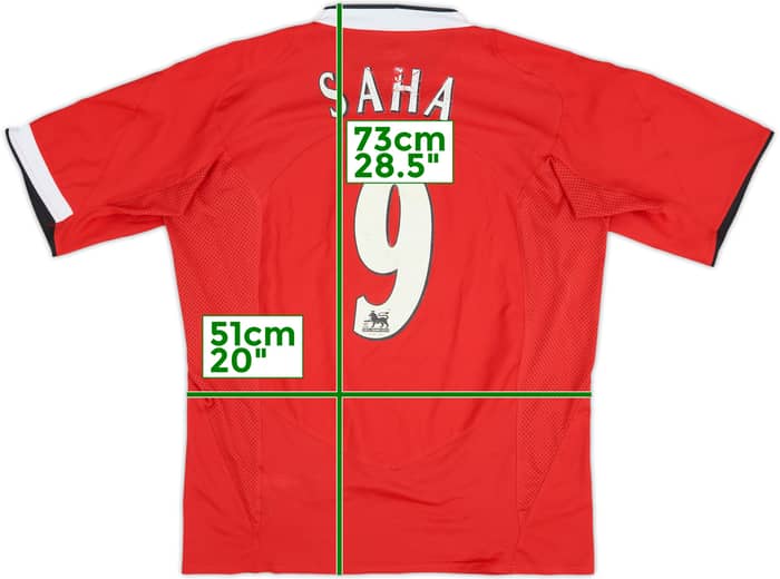 Camiseta de local del Manchester United 2004-06 Saha #9 - 5/10 - (L)