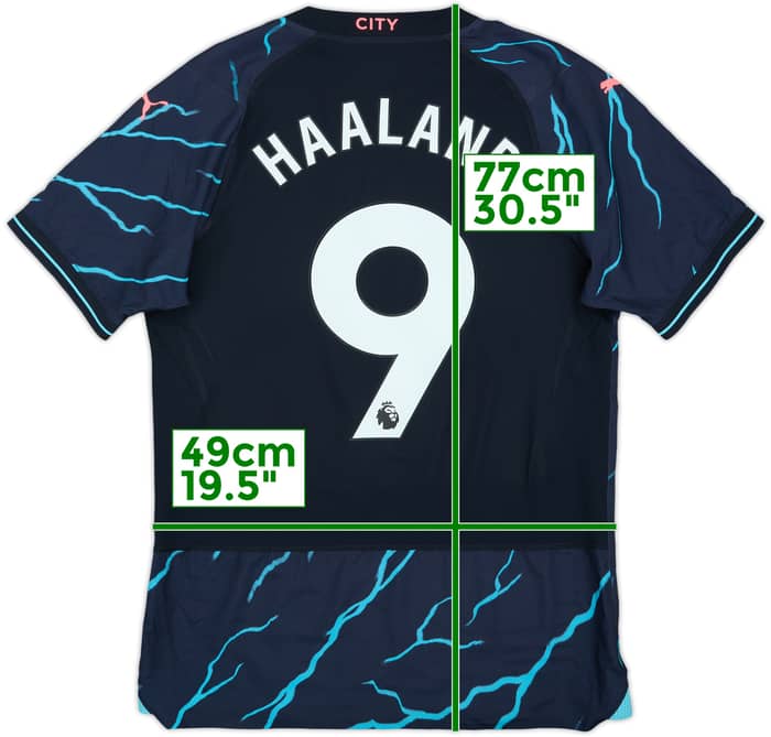 2023-24 Manchester City Authentic Third Shirt Haaland #9 - 9/10 - (M)