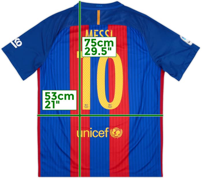 2016-17 Barcelona Home Shirt Messi #10 - 9/10 - (L)