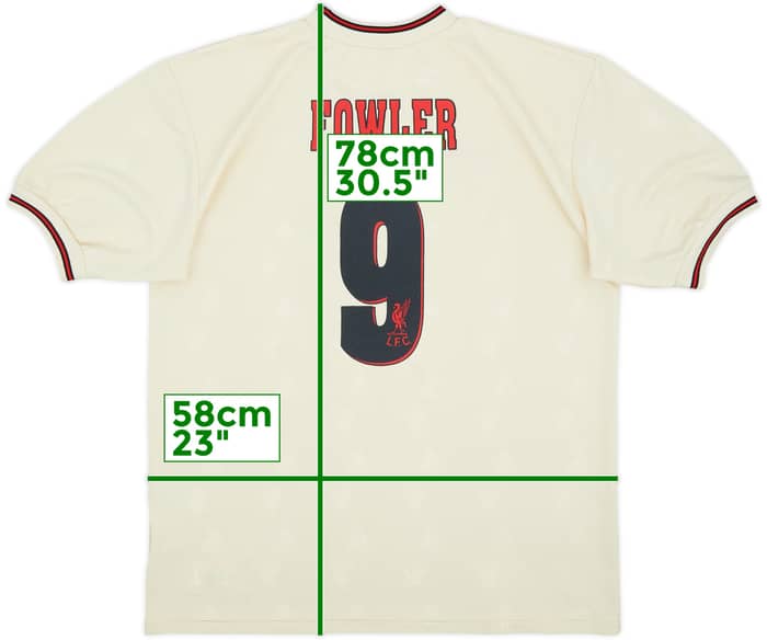 1996-97 Liverpool Away Shirt Fowler #9 - 9/10 - (XL)