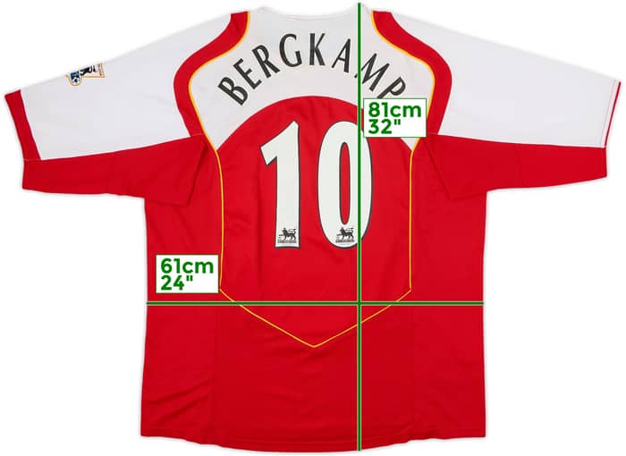 2004-05 Arsenal Home Shirt Bergkamp #10 - 8/10 - (XXL)