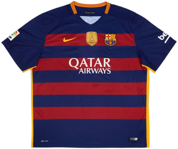 2015-16 Barcelona Home Shirt Neymar Jr #11 - 6/10 - (XXL)