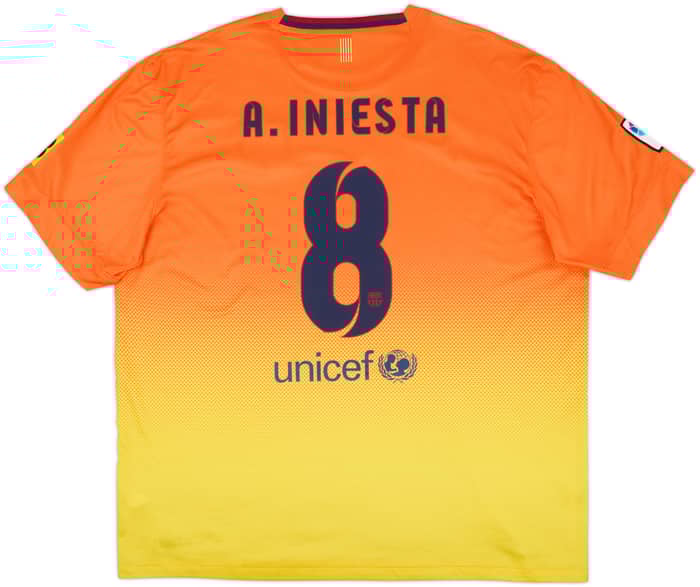 2012-13 Barcelona Away Shirt A.Iniesta #8 - 8/10 - (XXL)