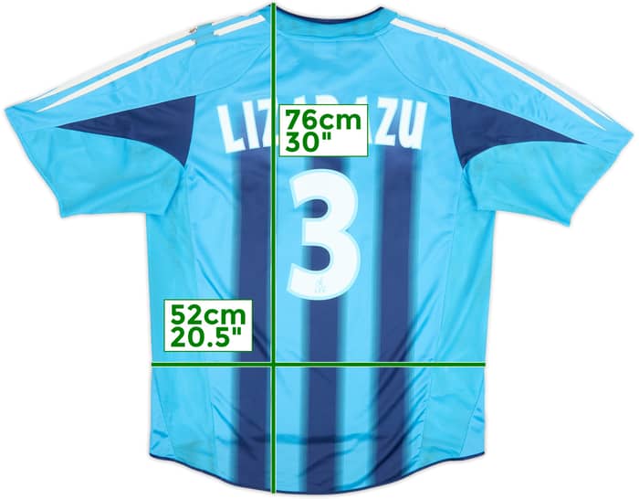 2004-05 Olympique Marseille Away Shirt Lizarazu #3 - 5/10 - (M)