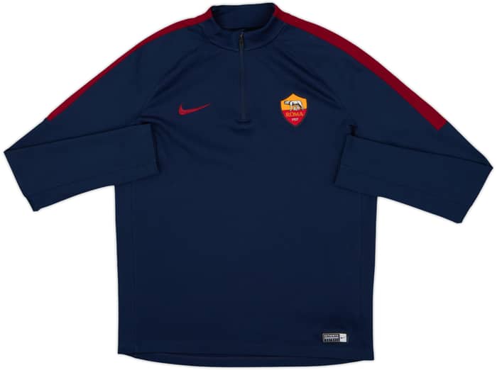 2016-17 Roma Nike 1/4 Zip Training Top - 8/10 - (XL.Boys)