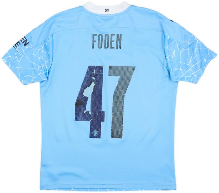 2020-21 Manchester City Home Shirt Foden #47 - 4/10 - (M)