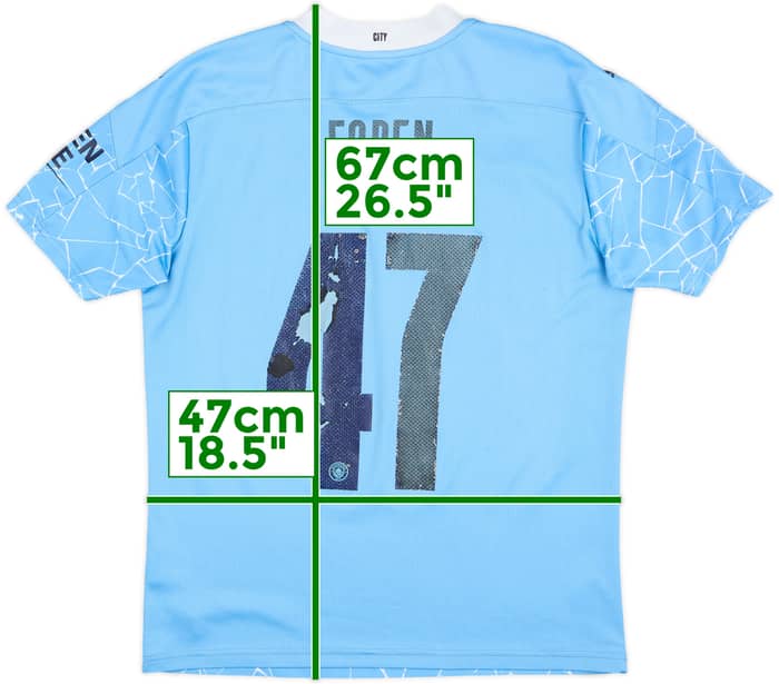 2020-21 Manchester City Home Shirt Foden #47 - 4/10 - (M)