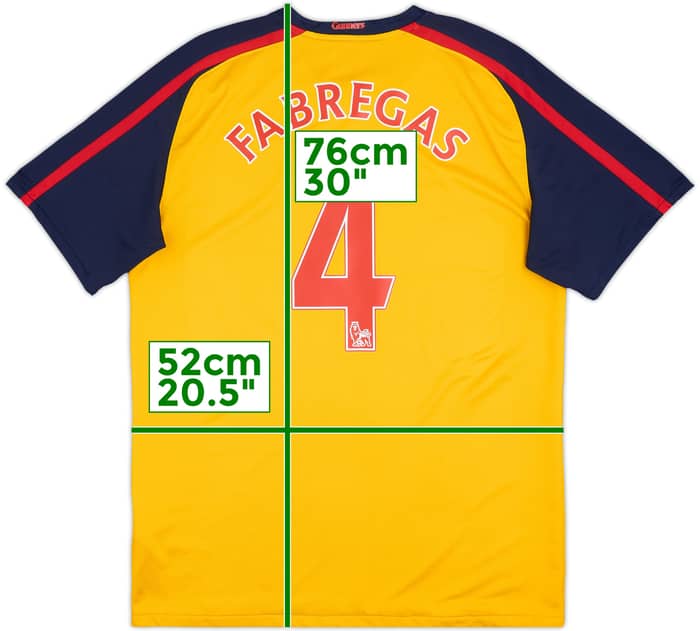 2008-09 Arsenal Away Shirt Fabregas #4 - 6/10 - (L)