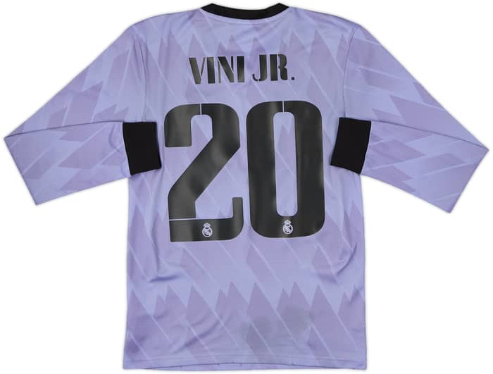 Camiseta de visitante L/S del Real Madrid 2022-23 ViniJr #20 - 10/10 - (XS)