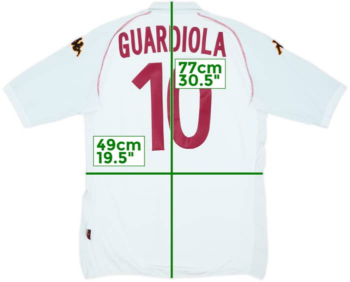 2002-03 Roma European Away Shirt Guardiola #10 - 8/10 - (XL)