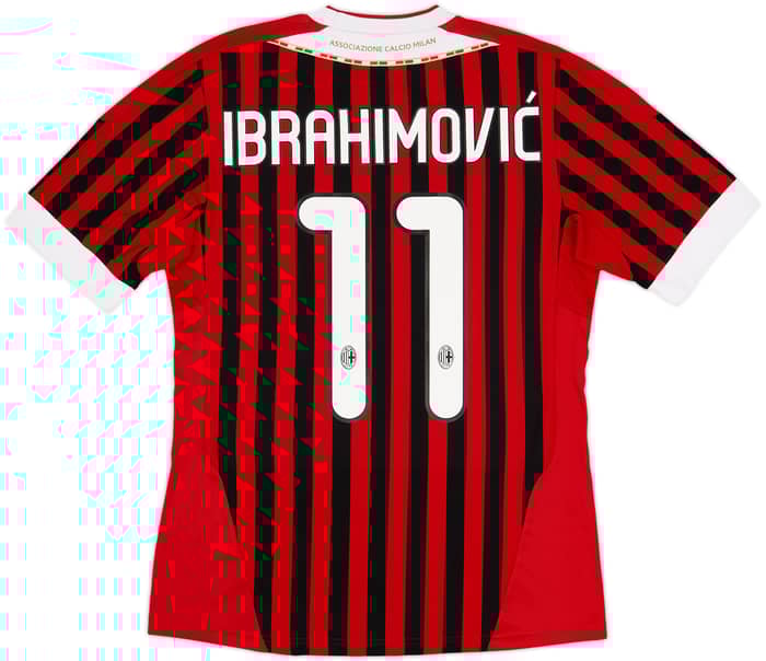 2011-12 AC Milan Home Shirt Ibrahimovic #11 - 10/10 - (S)