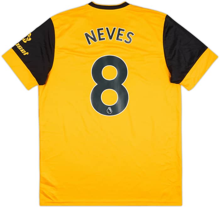 2020-21 Wolves Home Shirt Neves #8 - 6/10 - (L)