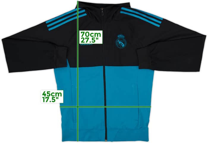 2017-18 Real Madrid adidas Hooded Track Jacket - 7/10 - (S)
