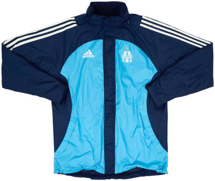 2002-03 Olympique Marseille adidas Hooded Rain Jacket - 7/10 - (XL.Boys)