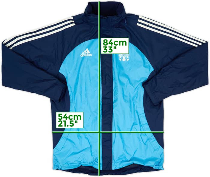 2002-03 Olympique Marseille adidas Hooded Rain Jacket - 7/10 - (XL.Boys)
