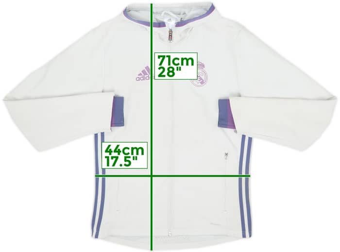 2016-17 Real Madrid adidas Hooded Track Jacket - 5/10 - (XS)