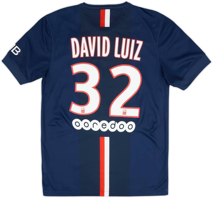 2014-15 Paris Saint-Germain Home Shirt David Luiz #32 - 8/10 - (S)