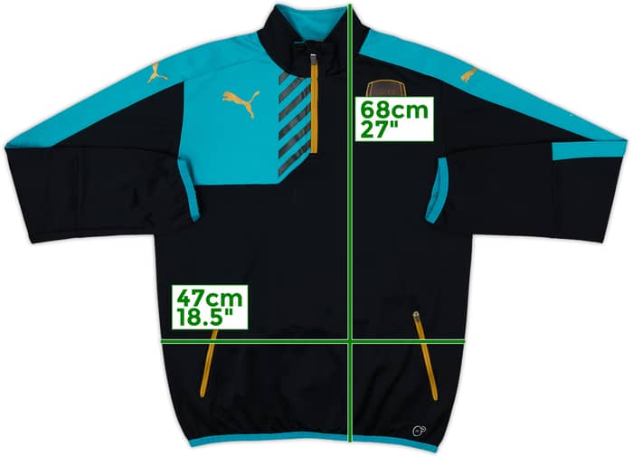 2015-16 Arsenal Puma 1/4 Zip Training Top - 8/10 - (XL.Boys)