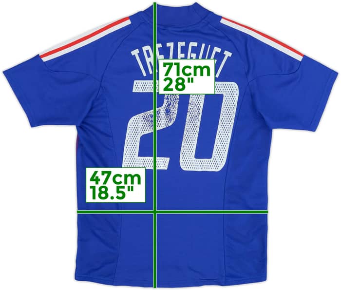 2002-04 France Home Shirt Trezeguet #20 - 4/10 - (XL.Boys)