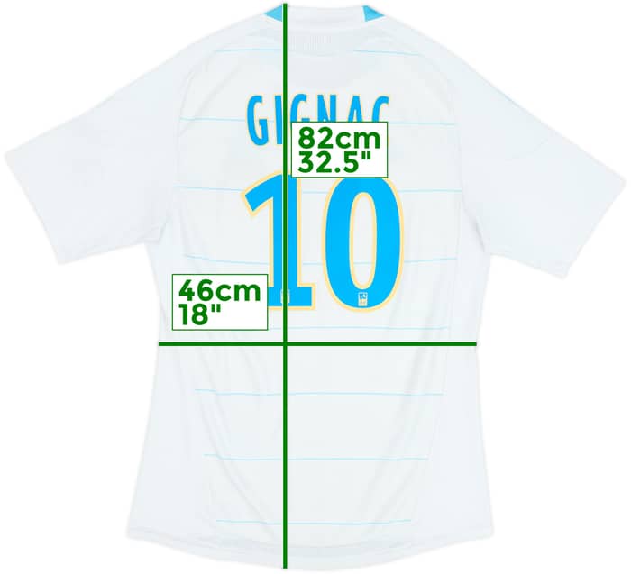 2010-11 Olympique Marseille Home Shirt Gignac #10 - 6/10 - (M)