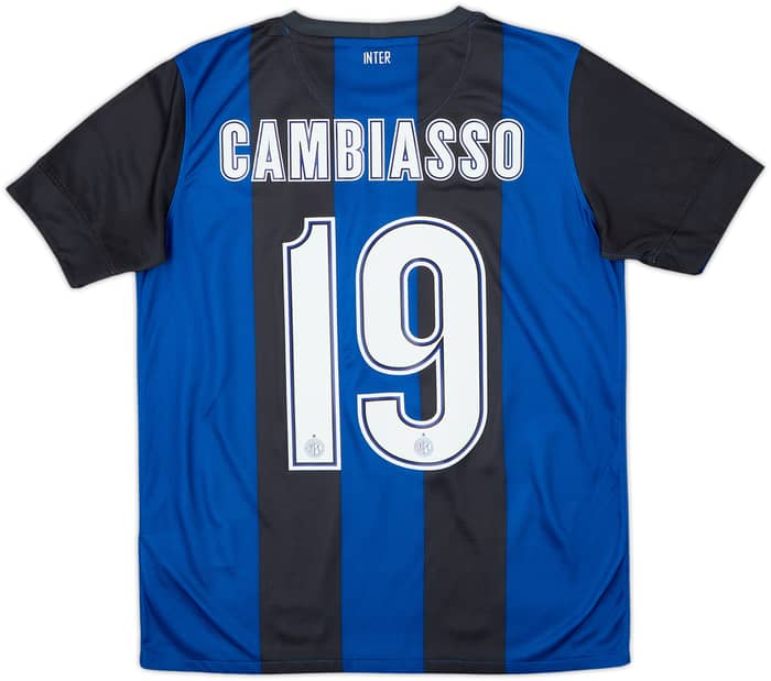2012-13 Inter Milan Home Shirt Cambiasso #19 - 9/10 - (XL.Boys)
