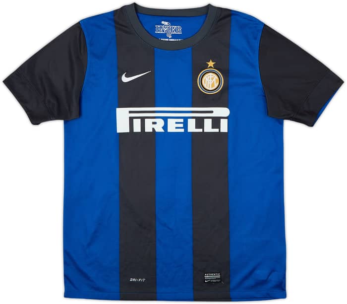 2012-13 Inter Milan Home Shirt Cambiasso #19 - 9/10 - (XL.Boys)