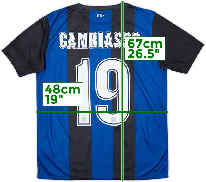 2012-13 Inter Milan Home Shirt Cambiasso #19 - 9/10 - (XL.Boys)