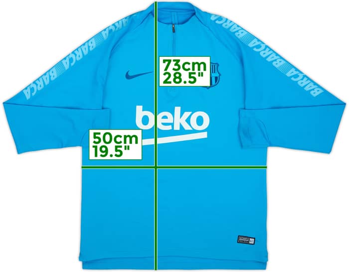 2019-20 Barcelona Nike 1/4 Zip Drill Top - 7/10 - (M)