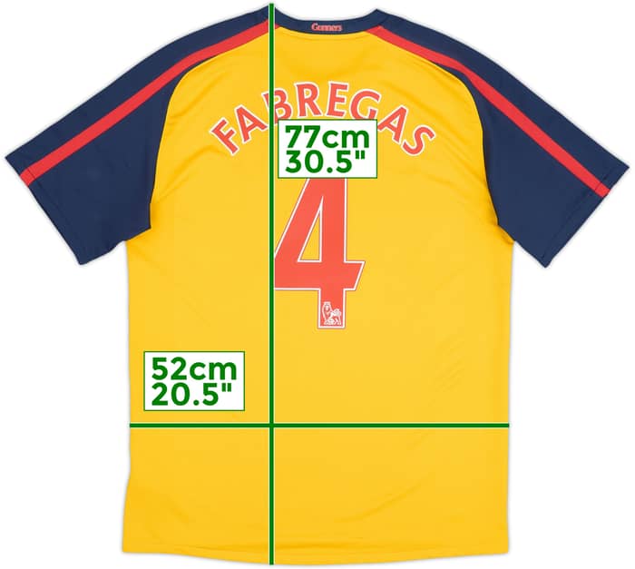 2008-09 Arsenal Away Shirt Fabregas #4 - 6/10 - (M)