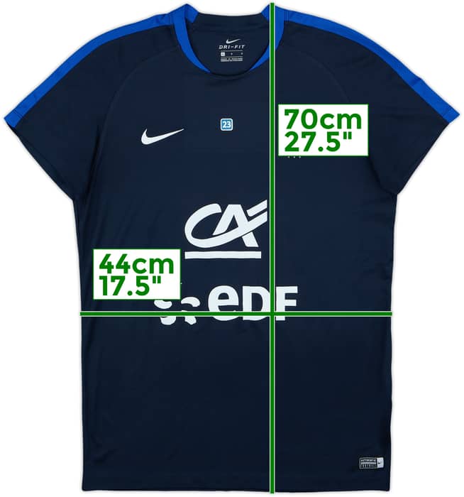 2017-18 France Women Player Issue Nike Training Shirt #23 - 8/10 - (L)
