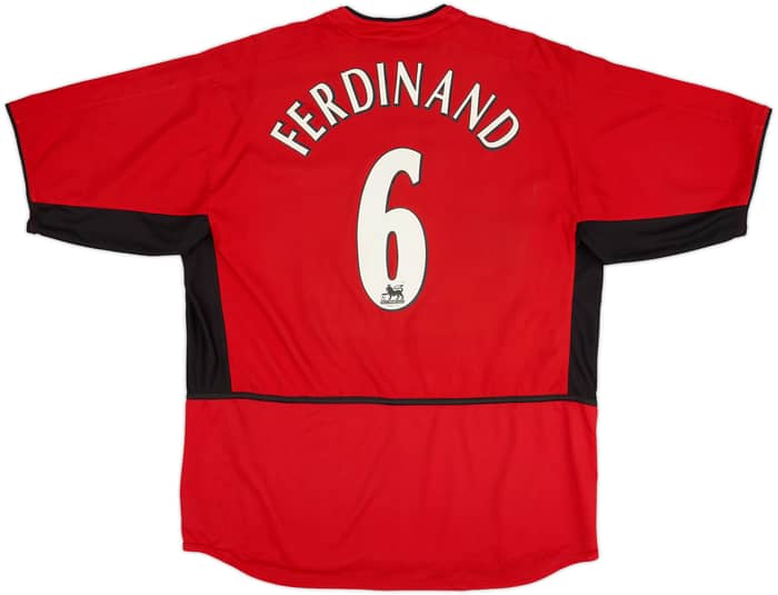 2002-04 Manchester United Home Shirt Ferdinand #6 - 8/10 - (XL)