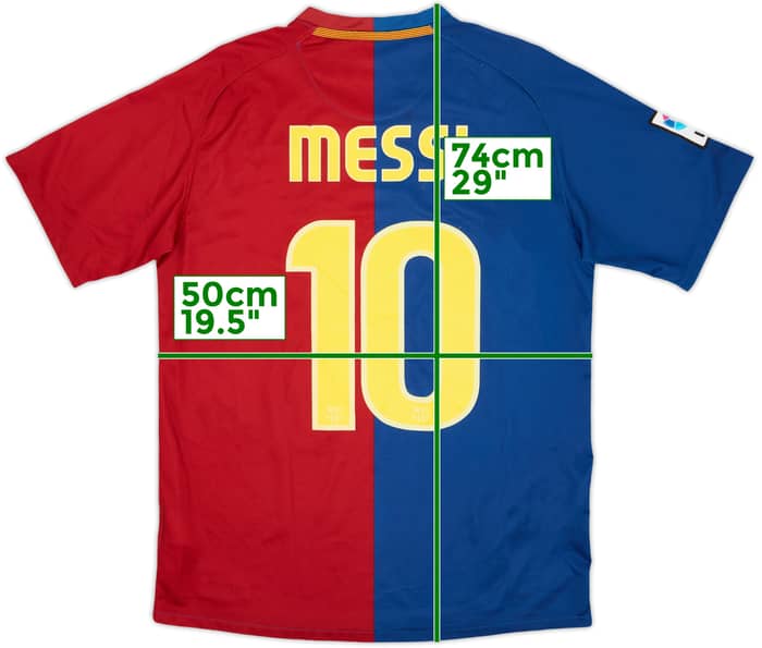 2008-09 Barcelona Home Shirt Messi #10 - 6/10 - (M)