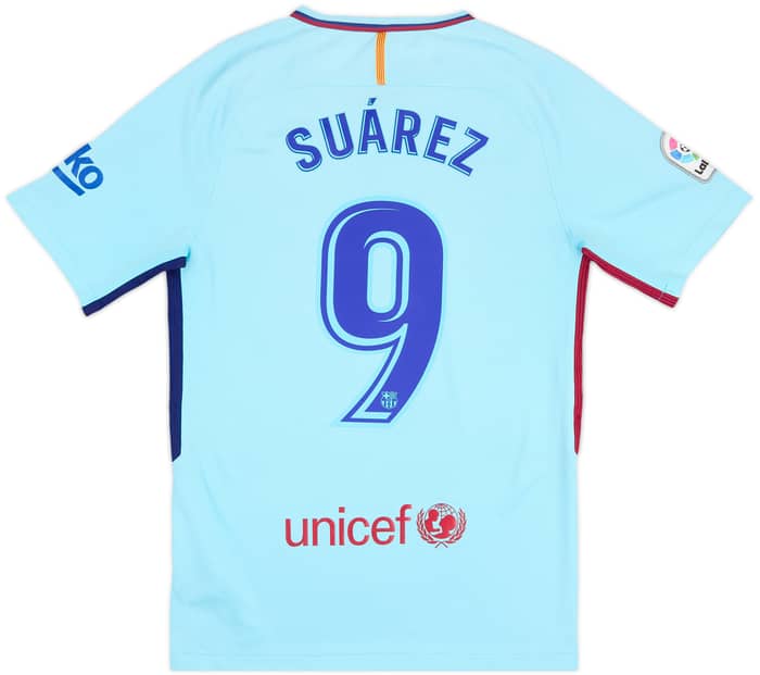 2017-18 Barcelona Away Shirt Suarez #9 - 6/10 - (S)