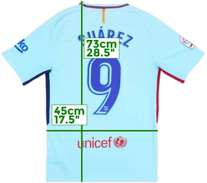 2017-18 Barcelona Away Shirt Suarez #9 - 6/10 - (S)