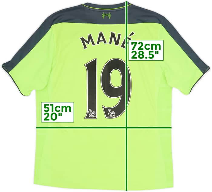 2016-17 Liverpool Third Shirt Mane #19 - 6/10 - (M)