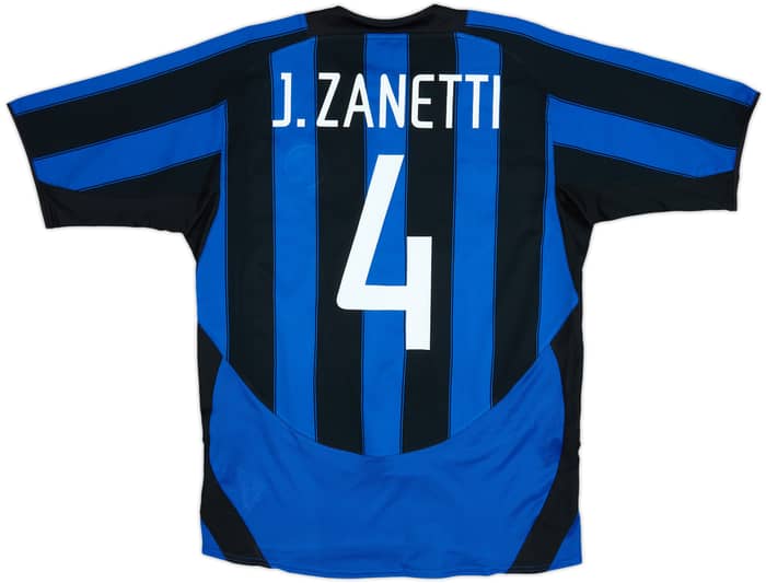 2003-04 Inter Milan Home Shirt J.Zanetti #4 - 7/10 - (M)