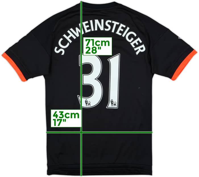 2015-16 Manchester United Third Shirt Schweinsteiger #31 - 6/10 - (M)