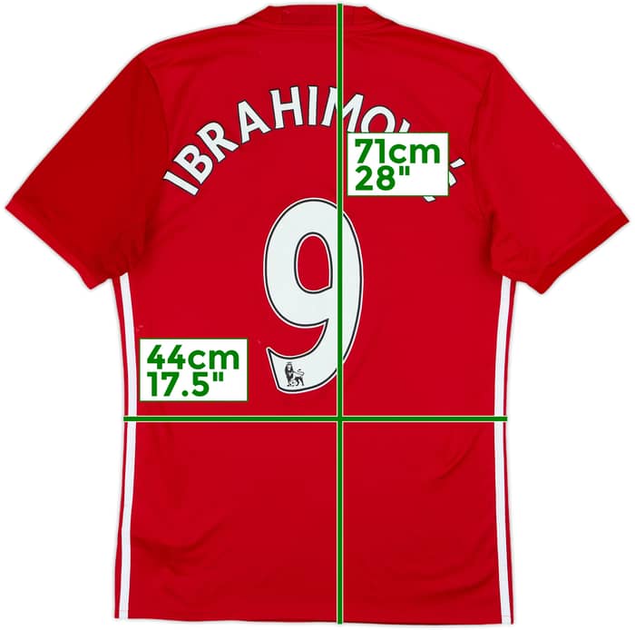 2016-17 Manchester United Home Shirt Ibrahimovic #9 - 4/10 - (S)