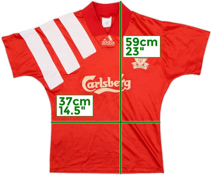 1992-93 Liverpool Centenary Home Shirt - 5/10 - (M.Boys)