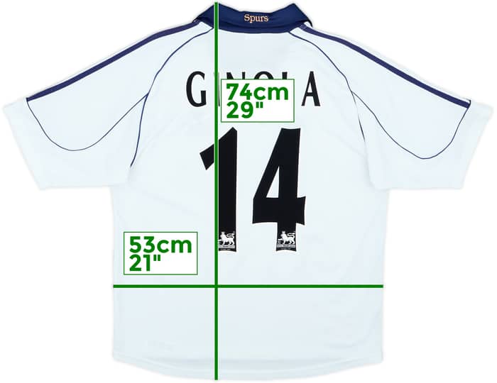 1999-01 Tottenham Camiseta Local Ginola #14 - 9/10 - (M)