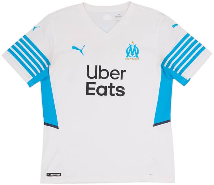 2021-22 Olympic Olympique Marseille Home Shirt Payet #10 - 6/10 - (L)