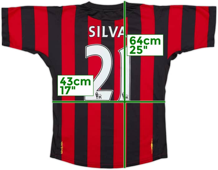2011-12 Manchester City Away Shirt Silva #21 - 6/10 - (XS)