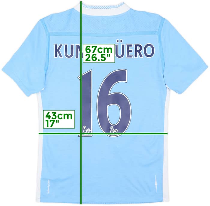 2011-12 Manchester City Home Shirt Kun Aguero #16 - 6/10 - (XS)