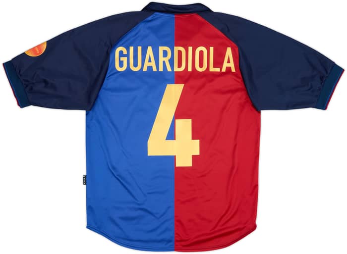 1999-00 Barcelona Centenary Home Shirt Guardiola #4 - 8/10 - (M)